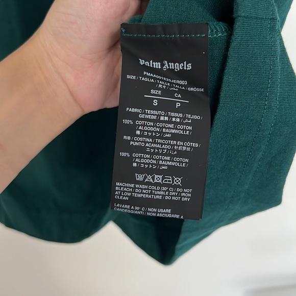 Palm angels green teddy tee - Picture 3 of 4